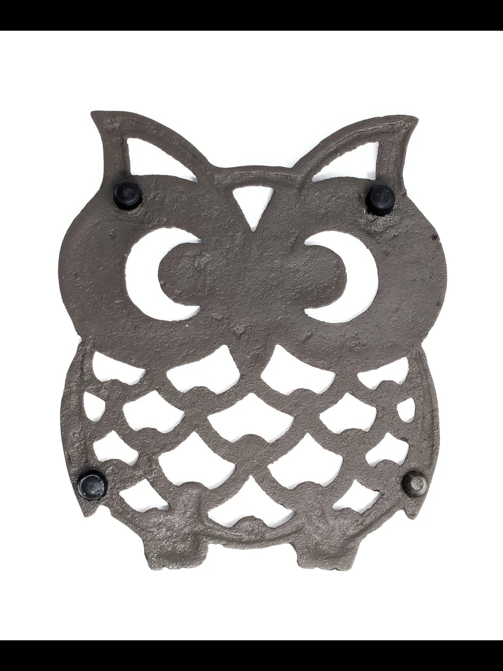 Black Owl Cast Metal Trivet